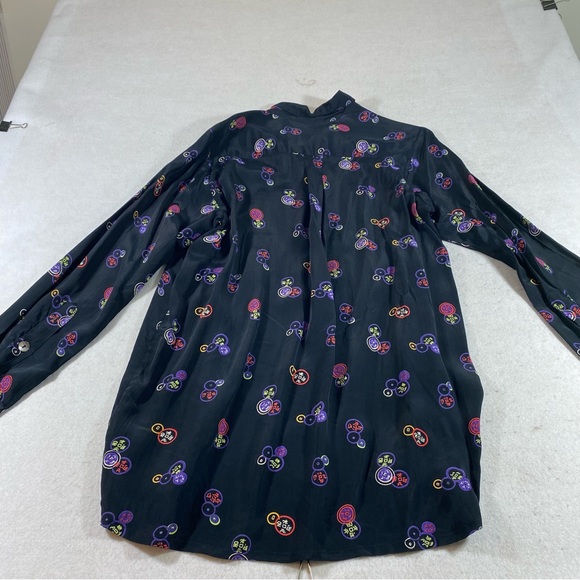 Chicos Design Button Down Shirt Blouse 2X Long Sleeve Chinese Flowy Top - Picture 6 of 6